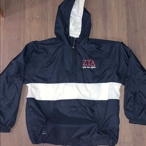(ZETA TAU ALPHA). ZTA Quarter zip rain jacket